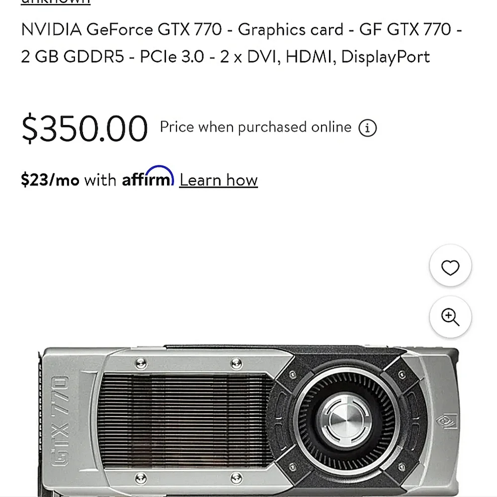 2GB GDDR5 -pcl 3.0 2x DVI HDMI display port